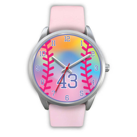 Image of Girl's rainbow softball watch - 43