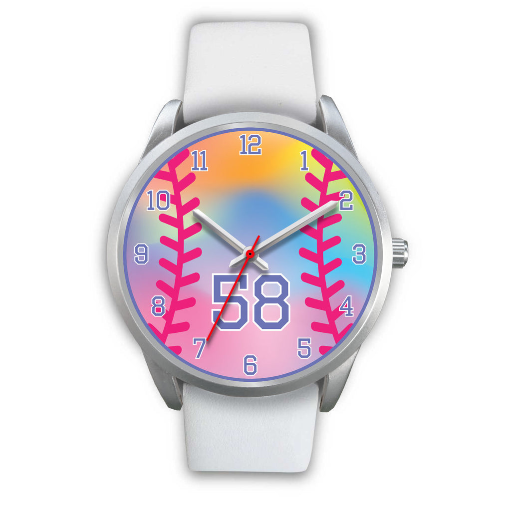 Girl's rainbow softball watch - 58