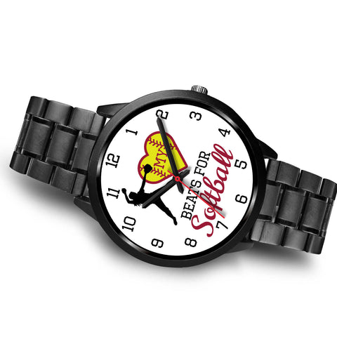 Image of My heart beats for softball men's watch - Pitcher