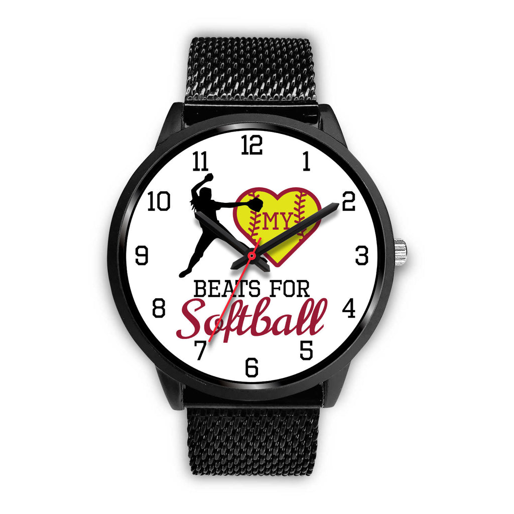 My heart beats for softball women's watch - Pitcher