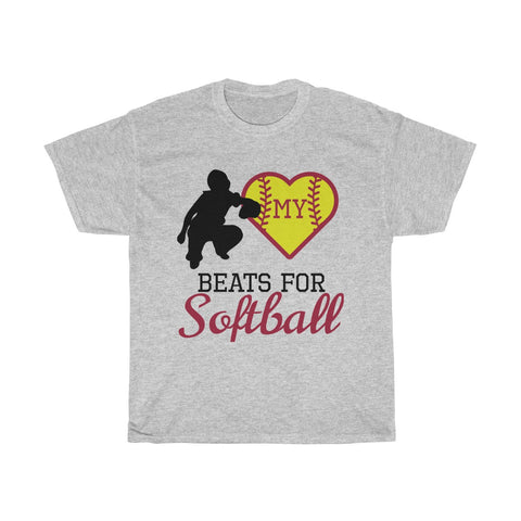 Image of My heart beats for softball (catcher)